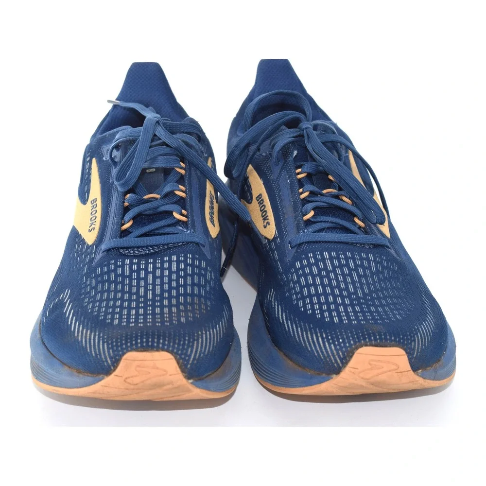 Brooks Revel 8 Running Shoes Mens 10.5 Navy Gold Good Cushioned Road Sneakers